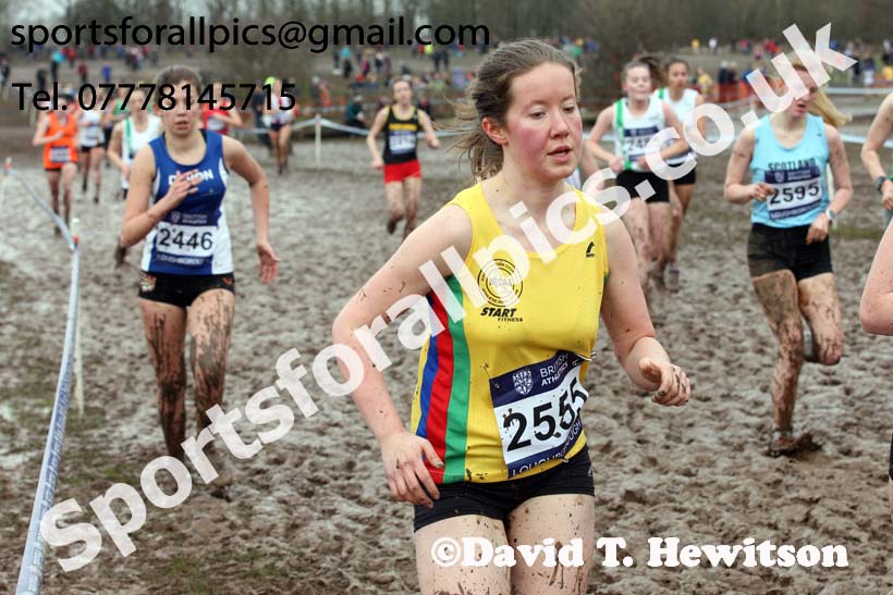 Womens under-20s 2018 British Inter Counties Cross Country Champs., Prestwold Hall, Loughborough. Photo: David T. Hewitson/Sports for All Pics
